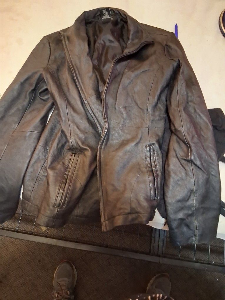 George Ladies Small Or Med Leather Coat