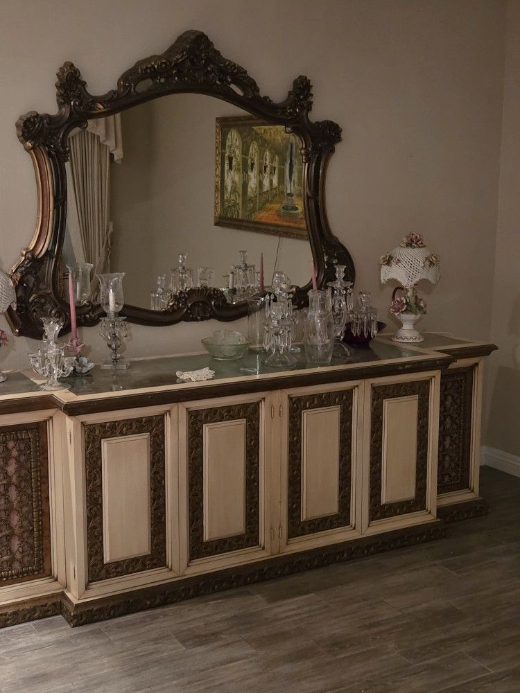 Cabinet And Mirror