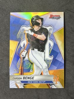 2025 Bowman's Best Carson Benge Gold Refractor /50 #TP-22 New York Mets