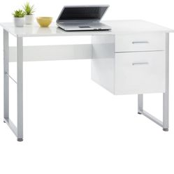 White Computer Desk with drawer 