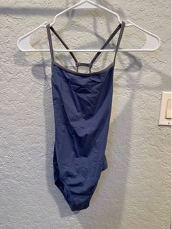 Mariia Petite Adult Dance Leotard Navy One-Piece with Thin Straps