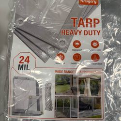 8x8 Heavy duty waterproof clear tarp