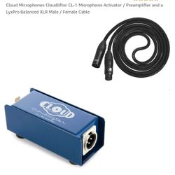 Cloud Microphones Cloudlifter CL-1 Microphone Activator / Preamplifier and a LyxPro Balanced XLR Male / Female Cable