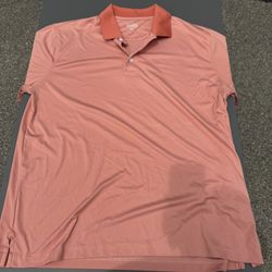 BROOKS BROTHERS  Peach Color Athletic Short Sleeve Polo Shirt Mens XL
