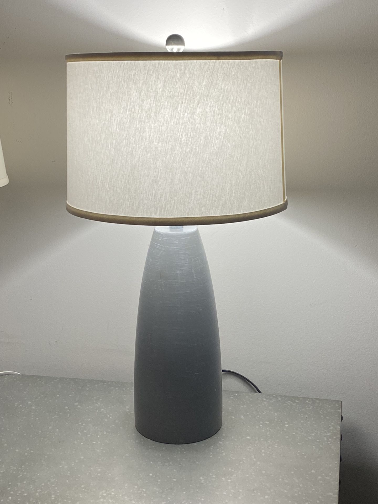 Contemporary Table Lamp With The Gray Washed Base H27”