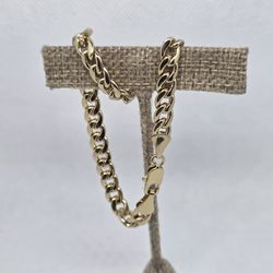 14k gold over .925 bracelet size 8