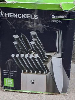 Henckels knife set w/ holding block