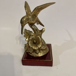Brass Hummingbird Figurine Korea Made
