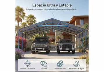 Large Double Carport Canopy Steel Frame