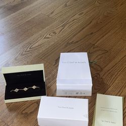 Vancleef and Arpel Gold and White Bracelet