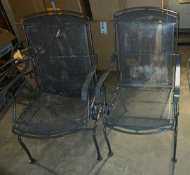 Patio iron chairs fresh painted
