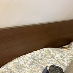 Full Size Bed With 2 Storage Drawers Mattress And Night Stand 