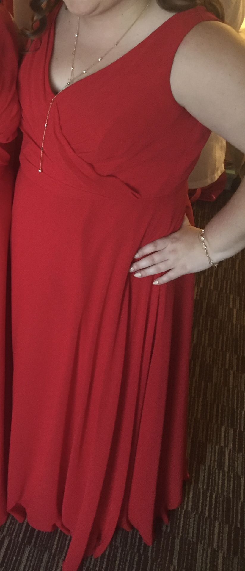 Red Alfred Angelo Bridesmaid Dress