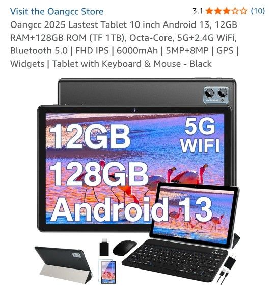 OANGCC Blue Tablet (ONLY Case And Tablet Included) ( Brand New, Never Used ) For $40