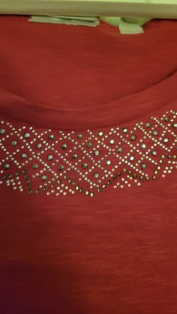 Womens PLUS 2X T SHIRT SPARKLY TOP