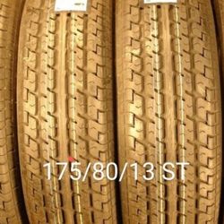 4 New Tires For Sale 175/80/13 ST Trailer We Service Motorcycle Tires
