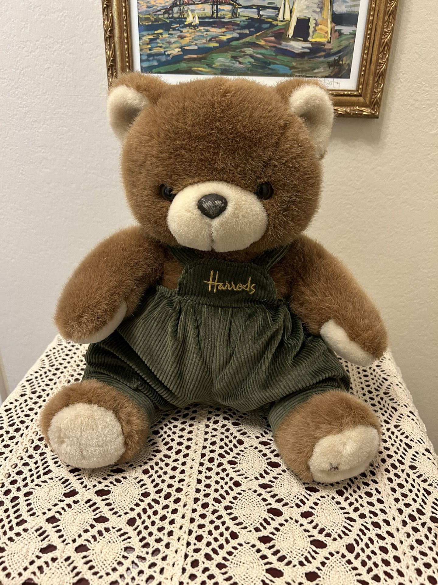 Vintage Harrod’s of London Dungaree Teddy Bear