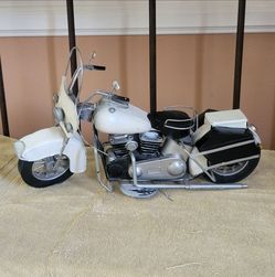 Vintage Police Motorcycle Metal Display Decoration Piece.
