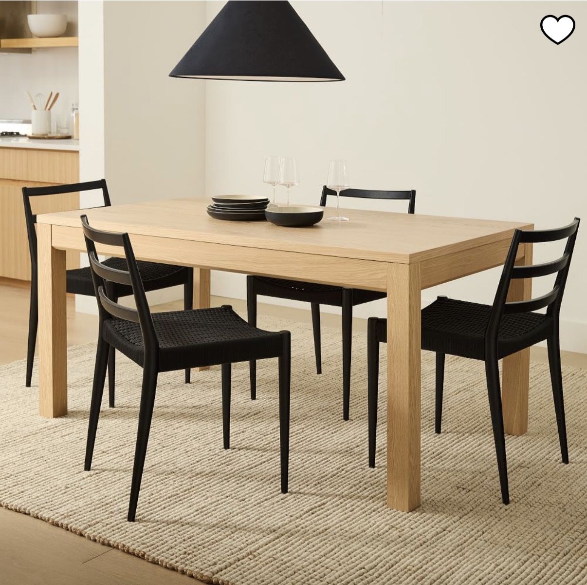 west elm Dining Table 60” and chairs