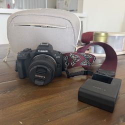 Canon EOS R50 with camera bag