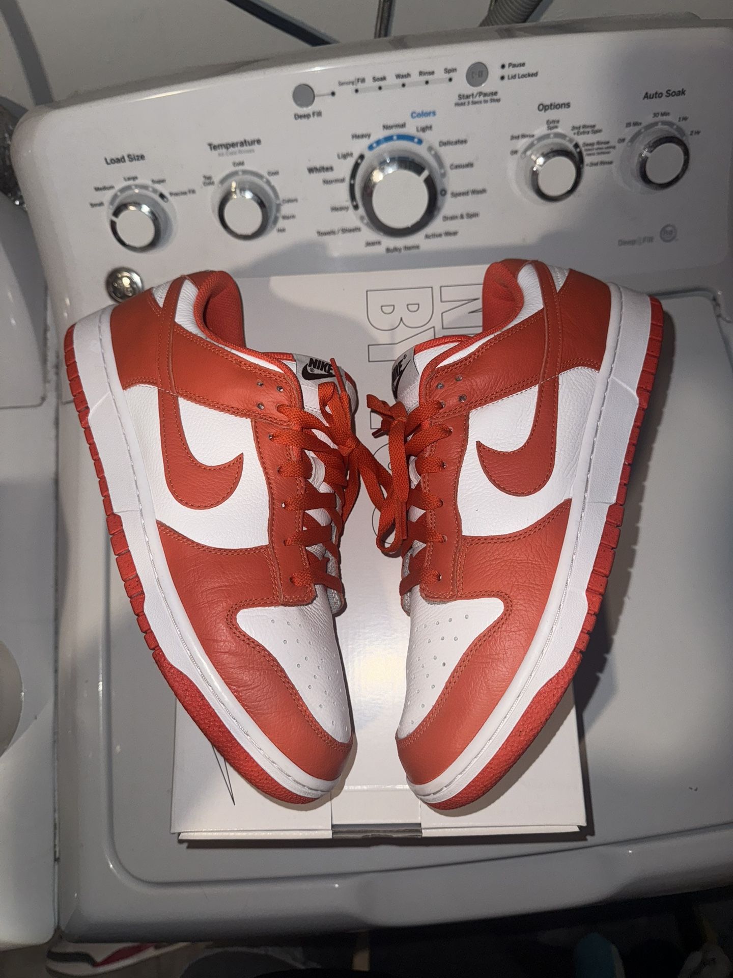 Nike ID dunk Low Orange/white Size 12