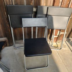 Black Folding Chairs For Sale In Manteca  $10 Each