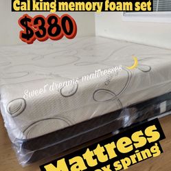 Cal King Size Memory Foam Mattress Set ‼️
