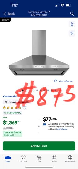 Top Rated Shop KitchenAid 30 in. Convertible Wall Mount Range Hood in Stainless Steel