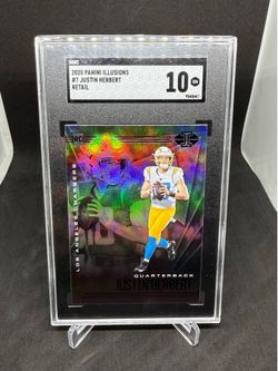 2020 Panini Illusions JUSTIN HERBERT #7 RC Retail SGC 10