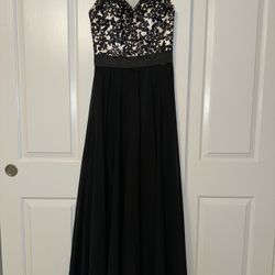 Embroidered Pearl Gown