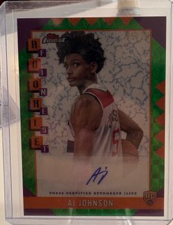 AJ Johnson Topps Finest Rookie Auto /75