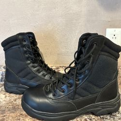 STEEL TOE WORK BOOTS  FOR MEN SIZE 10.5 IN GREAT CONDITION 