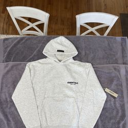 Fear of god essentials hoodie light oatmeal s22