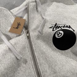 Stussy 8ball zip up hoodie