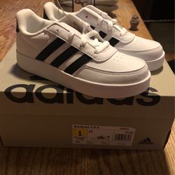 Adidas breaknet, 2.0 K kids, tennis shoes, size 1