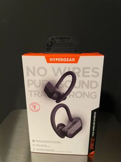 HyperGear Sport X2 True Wireless Bluetooth Earbuds Ear Hooks Mic Black