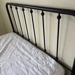 Full Sized Iron Bed frame And Mattress 