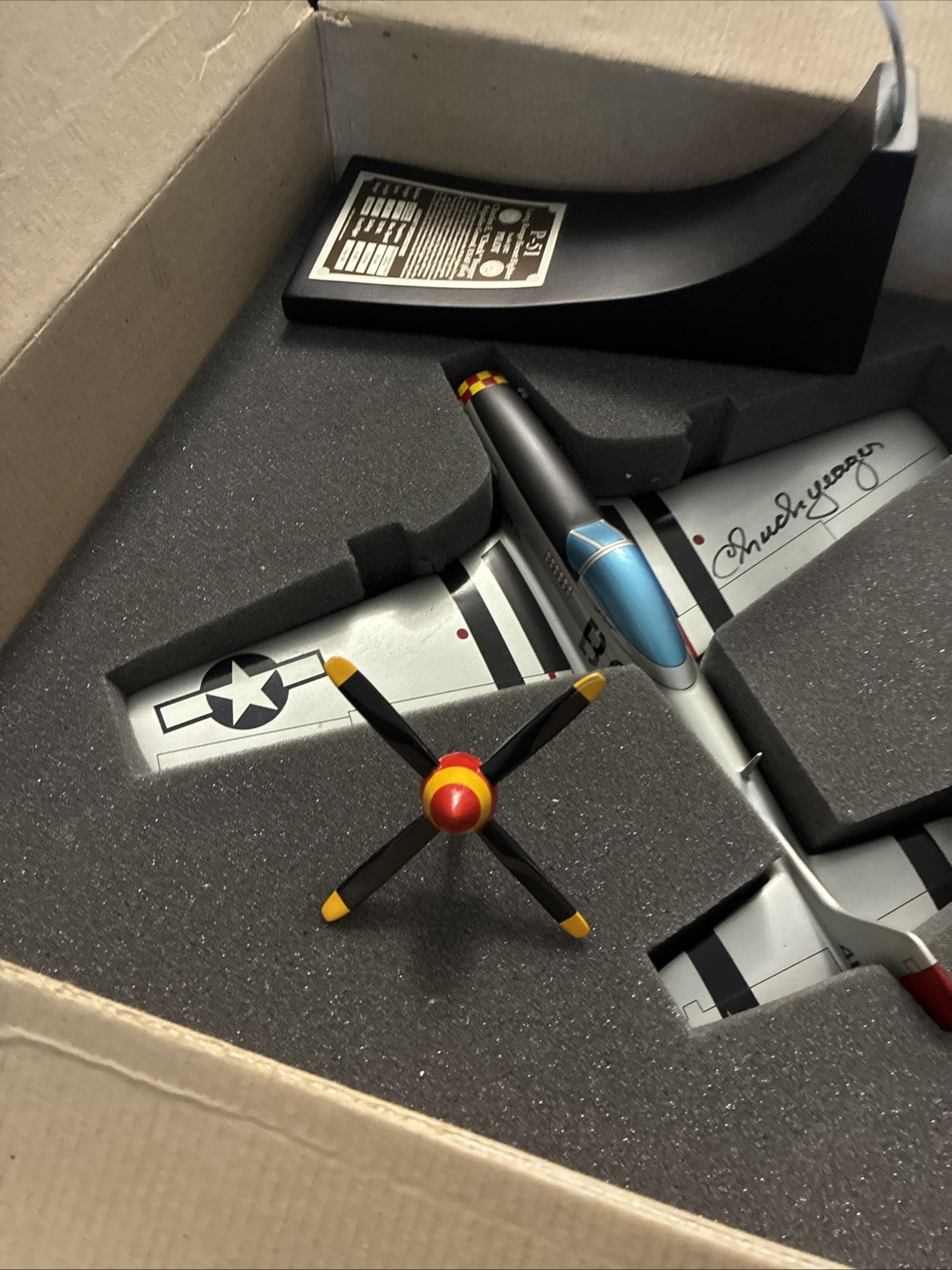 Chuck Yeager Signed P-51 Mustang