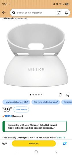 Amazon Echo Dot 5th gen with Mission Stand