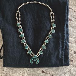 Vintage 1(contact info removed)s Squash Blossom Necklace 