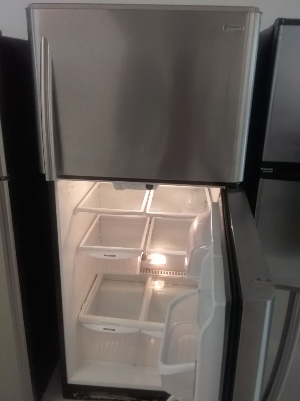 Kenmore top and bottom stainless steel refrigerator used good condition 90days warranty
