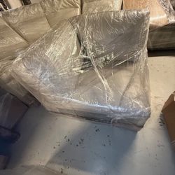 Macy’s Corner Wedge Sectional Piece – Cream/White Modular Seat