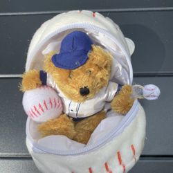 Baseball March of Dimes Zip Up Bean Bags for Babies 5.5" Plush Bear brand new