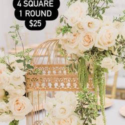 Gold Metal Bird Cages 