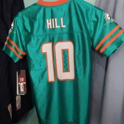 NWT TYREEK Hill Dolphins Jersey Boys 6/7 