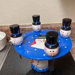 Snowman Cheese Plate.