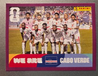 Panini FIFA Cabo Verde Team Sticker Card - Purple Parallel