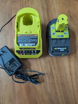 RYOBI ONE+ 18V Lithium+ 4.0 Ah Battery (Model P108)  & Charger (Model PCG002)