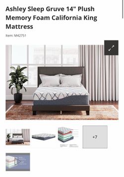 Ashley Sleep Gruve 14" Plush Memory Foam California King Mattress