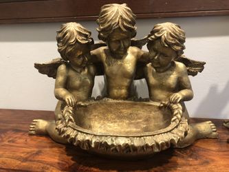 bowl with three angels, size 18x12